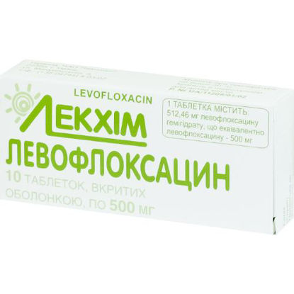 Світлина Левофлоксацин таблетки 500 мг №10